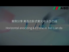 Attrezzature per linee di anodizzazione orizzontali Trattamento superficiale di colorazione