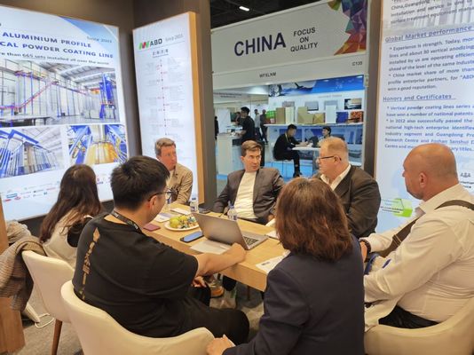 Conveying Chain Speed Adjusttable Customized Capacity for Customers  Vertical Powder Coating Line for Aluminum Profiles