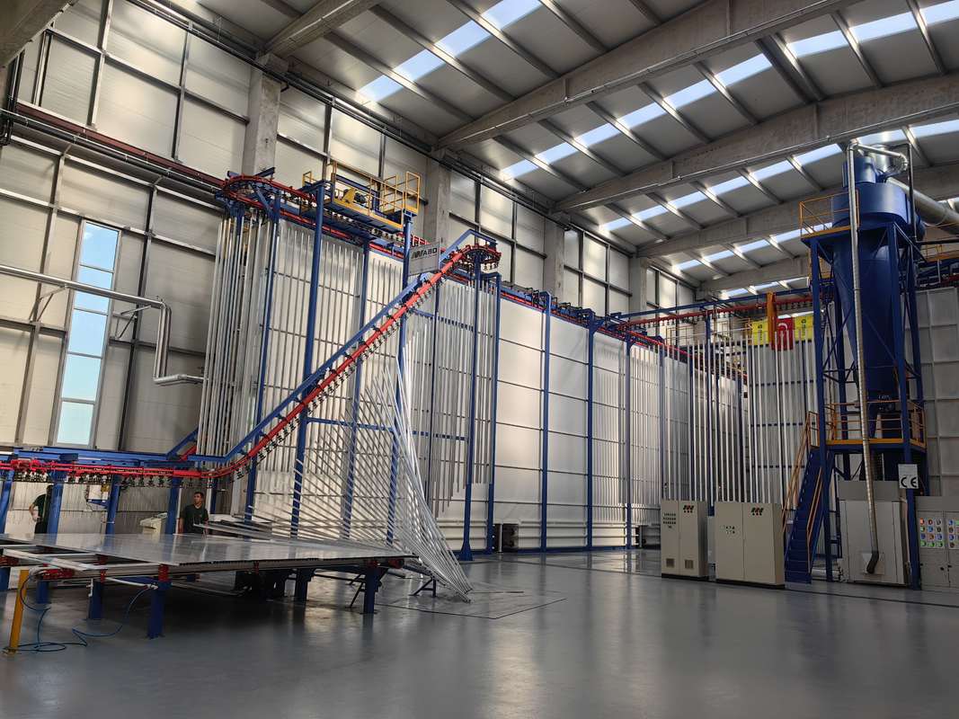 Vertical Powder Coating Line for Aluminum Profiles - Automatic