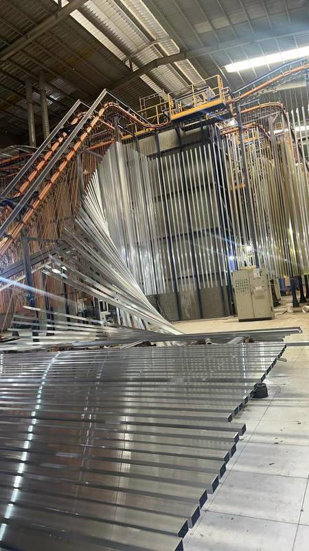 Pre-treatment Spraying System Customized Capacity for Customers  Vertical Powder Coating Line for Aluminum Profiles