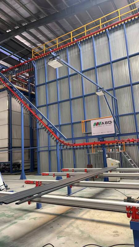 Full-Automatic Customized Electrical Cabinet System for Customers  Vertical Powder Coating Line for Aluminum Profiles