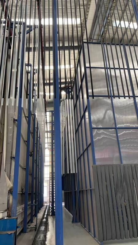 Full-auto Control System Aluminum Profiles Vertical Powder Coating Line