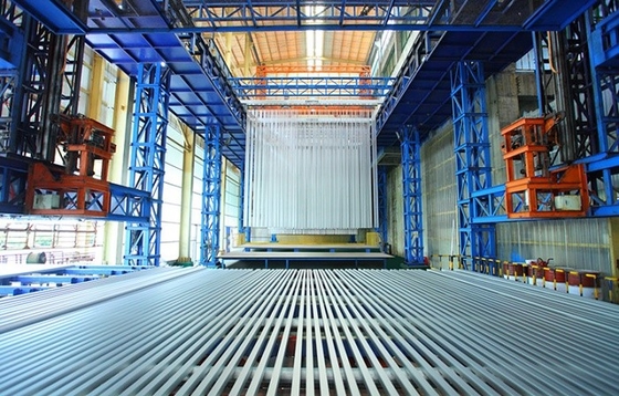 Linea di produzione e sistema d'anodizzazione verticali automatizzati di elettroforesi