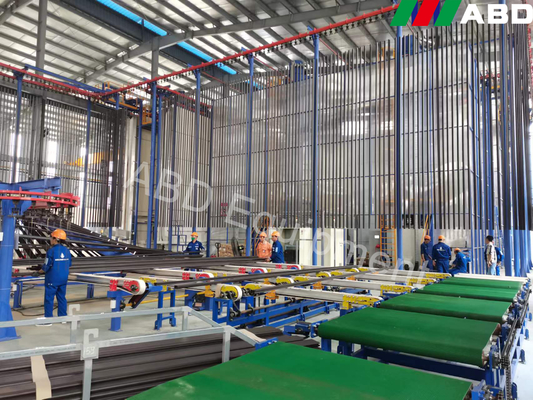 Linea di rivestimento verticale automatica della polvere di profilo