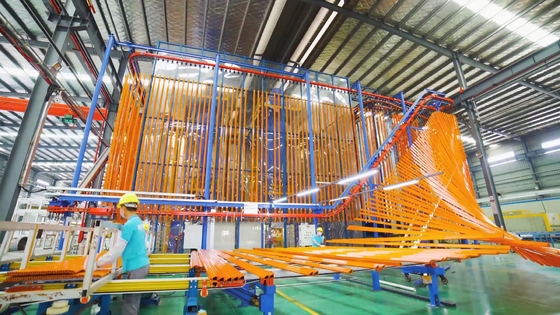 Linea di produzione di rivestimento in polvere per il trattamento superficiale del profilo di alluminio di ABD